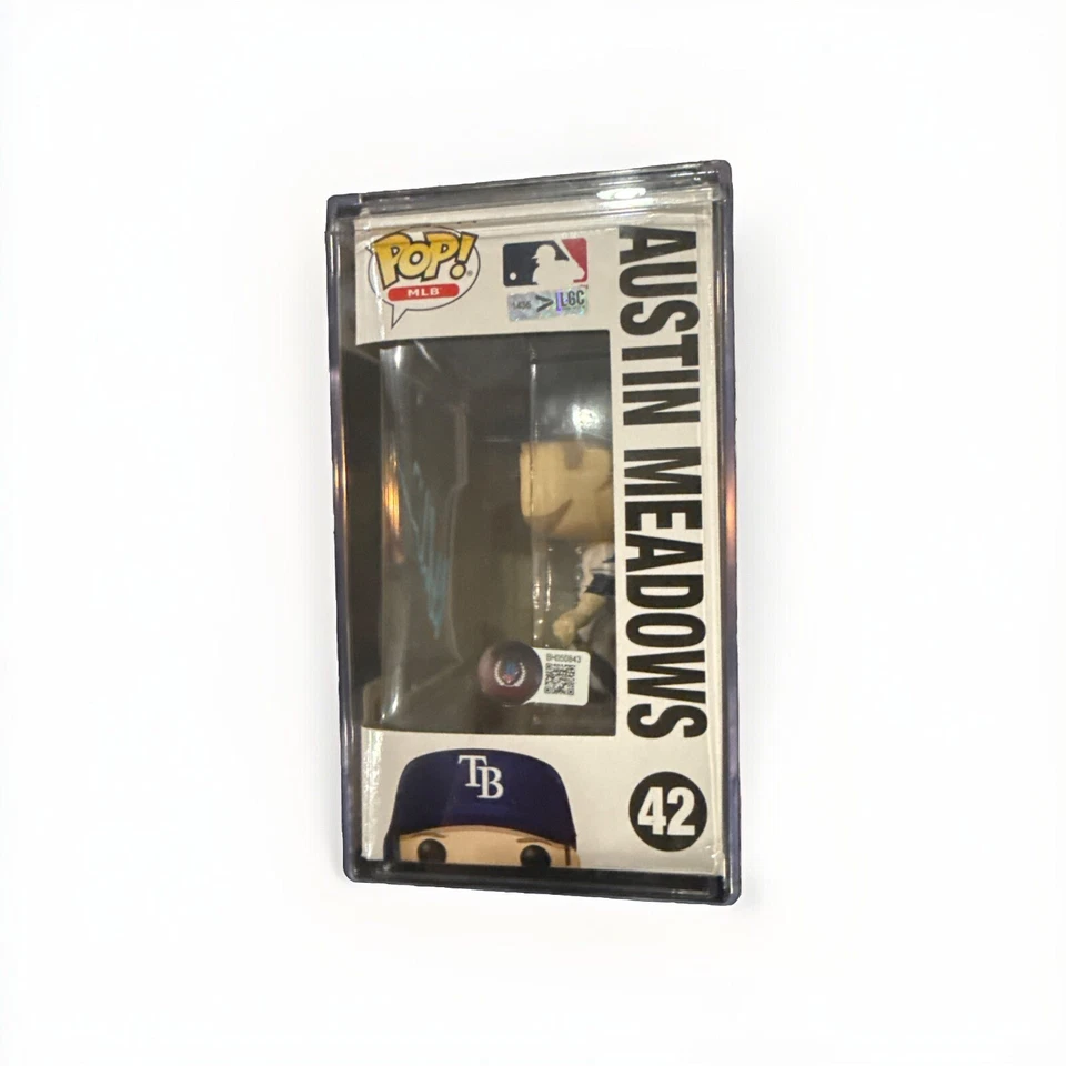 Austin Meadows SIGNED MLB Tampa Bay Rays Funko POP! Beckett COA w/ HARD STACK Foto 2 de 4