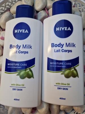 Nivea Body Milk Lait Corps With Olive Oil Dry Skin 2Stk. Je 400ml
