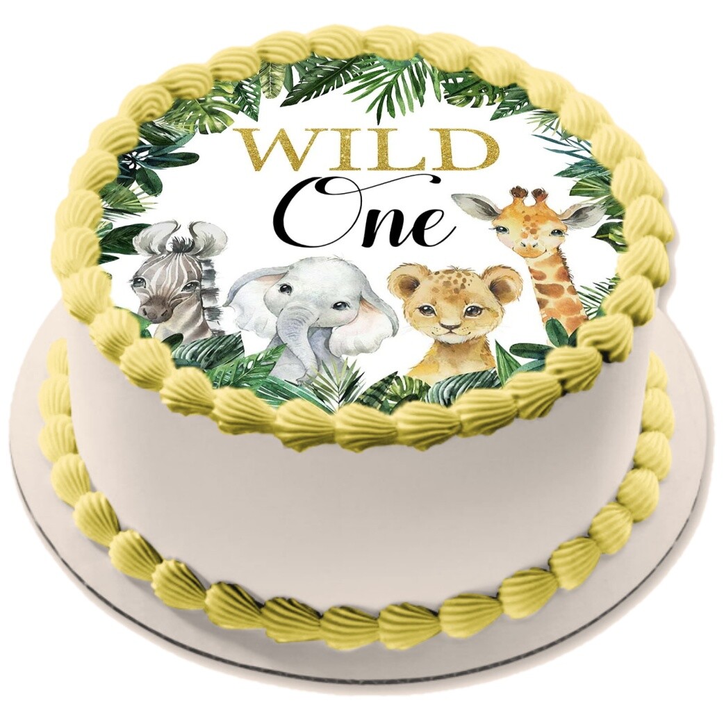 11-teiliges Tortendeko-Set 1. Geburtstag Junge – Waldtiere Löwe, Affe, Giraffe – Kuchen-Deko Für Dschungel-Party