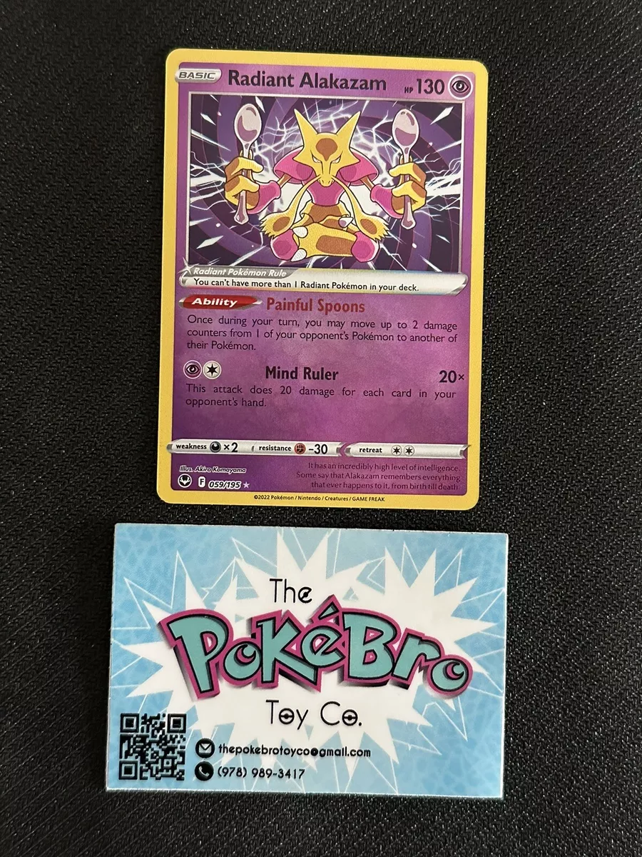 Radiant Alakazam 059/195 NM/M Silver Tempest Pokemon Card