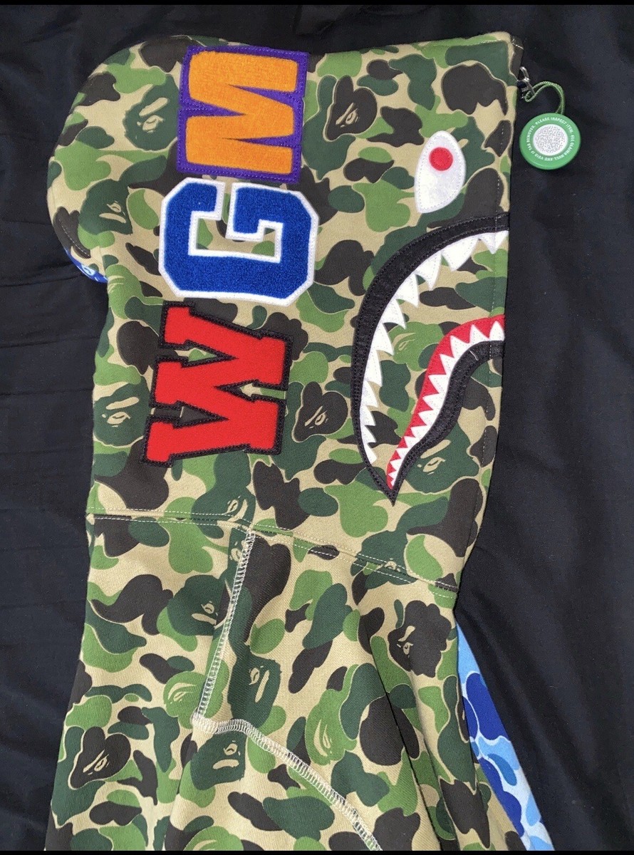 bape abc camo shark full zip hoodie Two Tone | eBay