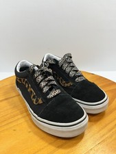 Vans Off The Wall Kids Suede Cheetah Skater Sneakers Girls Size 3