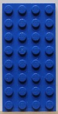 Lego articolo 3035 - Plate 4X8 - Colore Blue