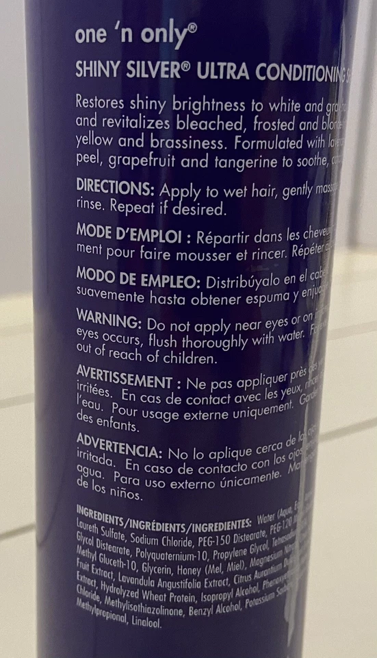 Champú ultra acondicionador One N Only SHINY SILVER 12 OZ 539151 Foto 4 de 4