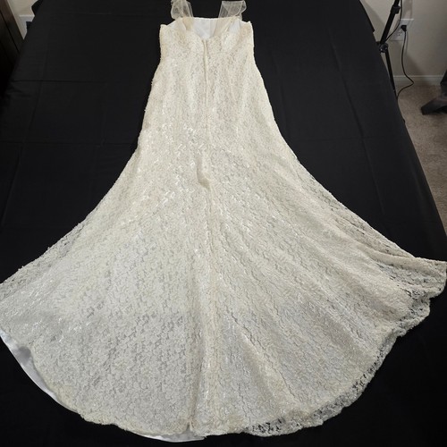 GALINA "Your Fairy Big Day" IVORY Empire Waist Beaded Lace Wedding Dress Size 12 - Picture 5 of 23