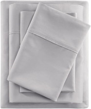 BR 600 TC Cooling Cotton Blend Solid Bed Sheet Set with 16 Inch Deep Pocket, All