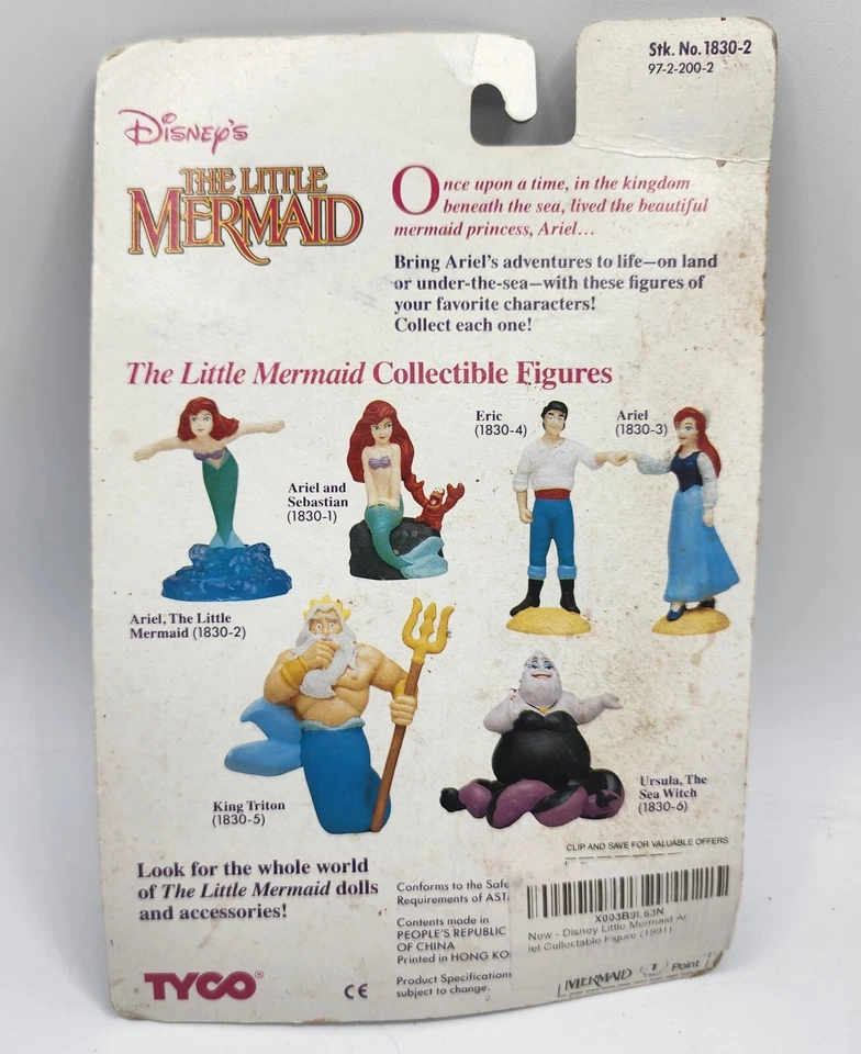 VINTAGE Tyco THE LITTLE MERMAID Collectible Figure Ariel, Brand New - Image 4 of 4
