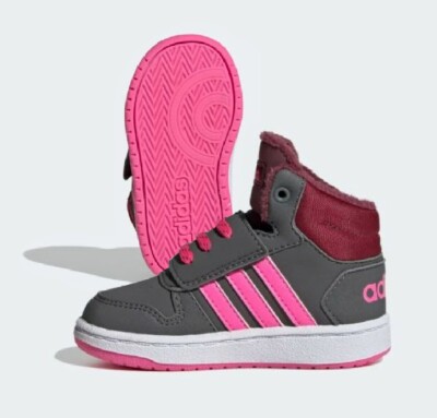 Adidas Hoops Mid 2.0 I Kinder Winter Sneaker Schuhe mit Fellfutter GZ7798 18-27