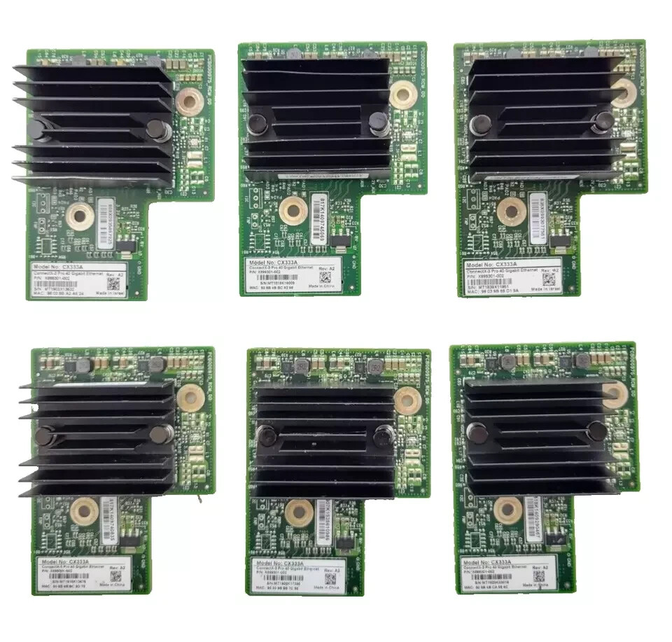 LOT OF 6- Mellanox ConnectX-3 Pro 40 Gigabit Ethernet CX333A Card