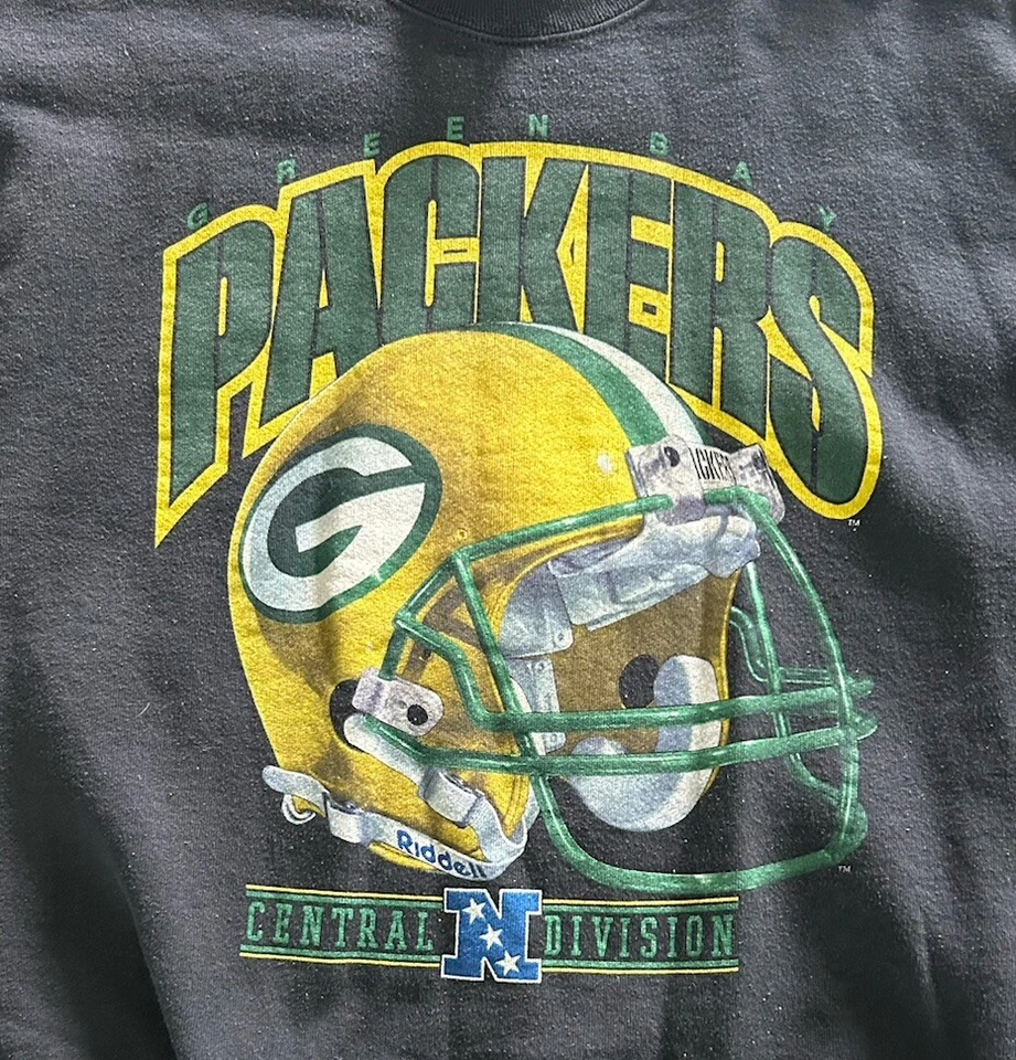 Мужская винтажная спортивная толстовка Pro Player NFL Green Bay Packers размер большой - Изображение 2 из 4