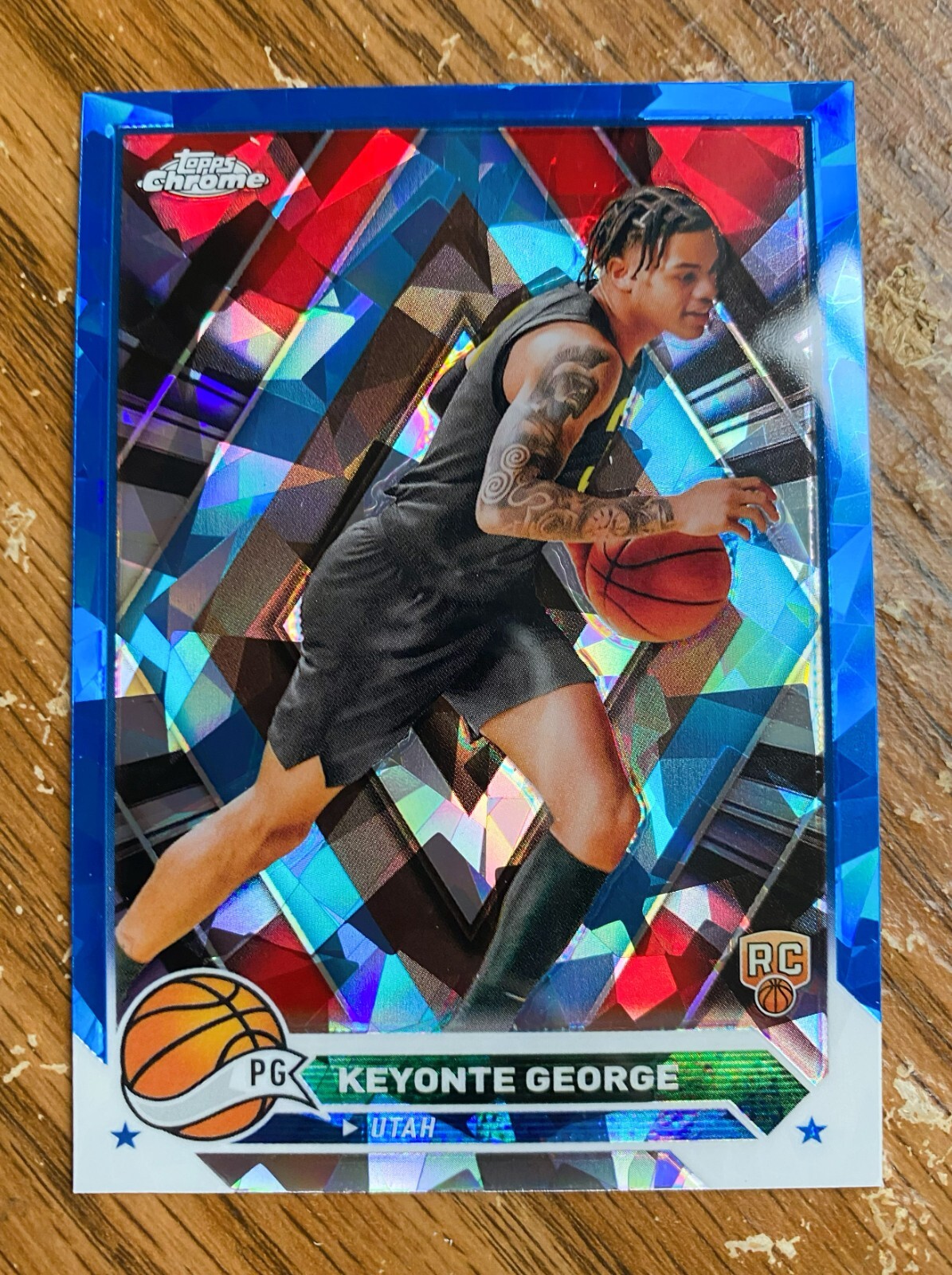 2023-24 Topps Chrome Sapphire Keyonte George #153 Rookie RC Jazz