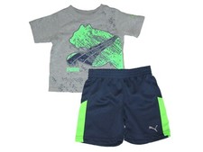 PUMA Baby Boys' Shorts and Shirt Set, PUMA Infant shorts set NWT
