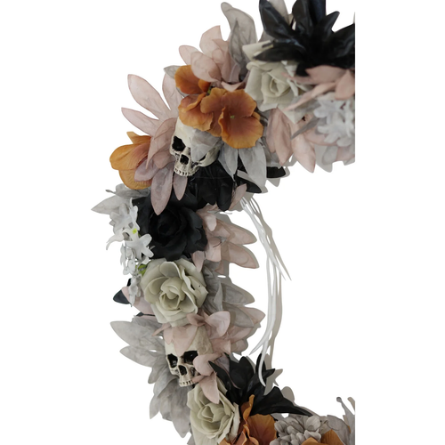 Halloween Autumn Wreath with Skulls - Picture 5 of 6