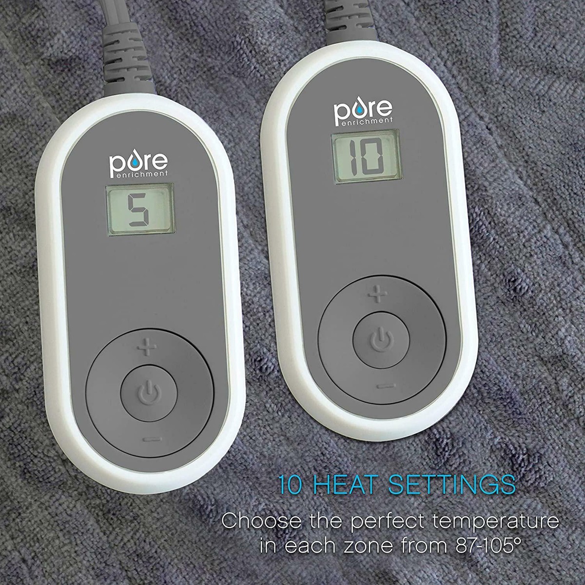 Pure Enrichment PureRelief Radiance Deluxe Heated Blanket with Luxurious  Micromi | eBay