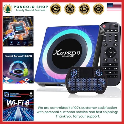 Streaming Revolution: Android 13.0 Box 4GB RAM, 64GB ROM, Supports 3D & WiFi 6