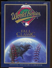 1992 Baseball World Series Fall Classic Souvenir Scorebook Blue Jays vs Braves