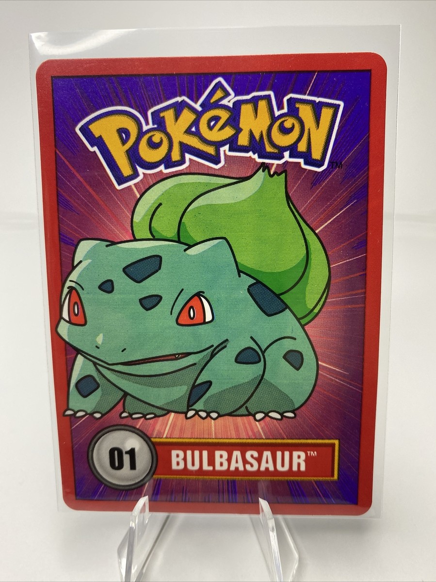 RARE Bulbasaur #01 BLUE GAME CARD 1998 Nintendo Red Border Pokemon