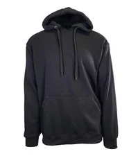 Cotton Best Men's Black Hoodie 2 PACK Pullover Solid L/S (P01)
