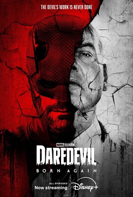 DAREDEVIL BORN AGAIN POSTER MARVEL NETFLIX CHARLIE COX VINCENT D'ONOFRIO