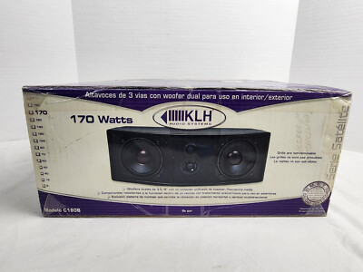 KLH Audio Systems Satellite Series Dual Woofer 3-Way Speaker (C180B) Set of 2