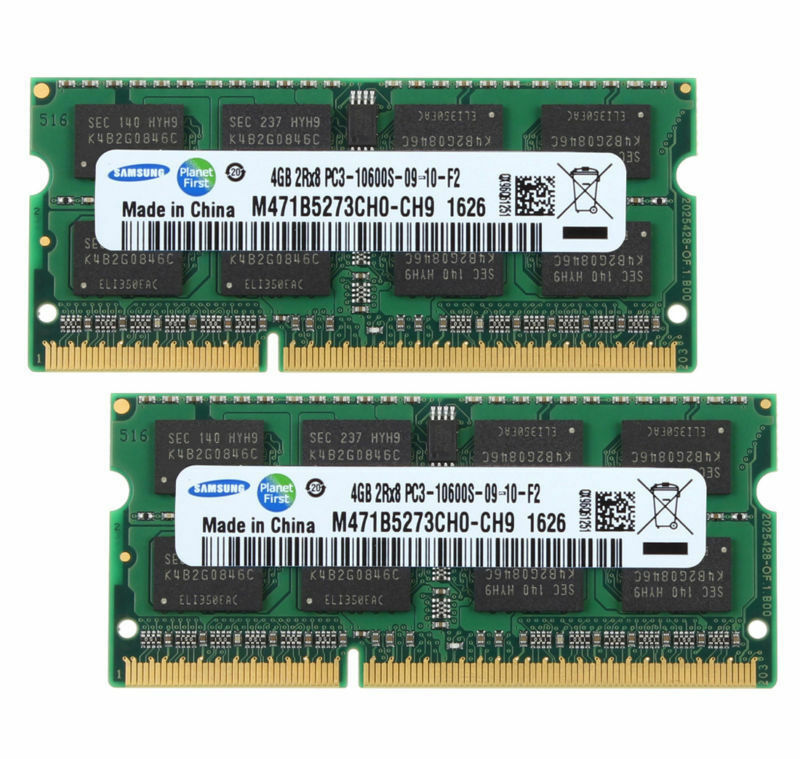 Kit Mémoire DDR3 1333MHz 8Go (2x4Go) SODIMM Pour PC Portable - PC3-10600S, CL9, 1.5V