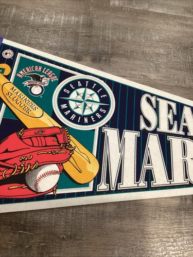 Vintage Seattle Mariners Wincraft Full Size Pennant Flag - Picture 3 of 6