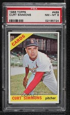 1966 Topps Curt Simmons #489 PSA 8 00uu
