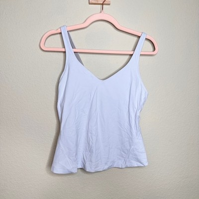 Lululemon Align Tank Top Size 10 White Nulu Built In Bra Yoga Crop Top