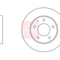 Apec Bremsscheibe Vorne Einzel FüR Mazda Premacy CP 1999-2005