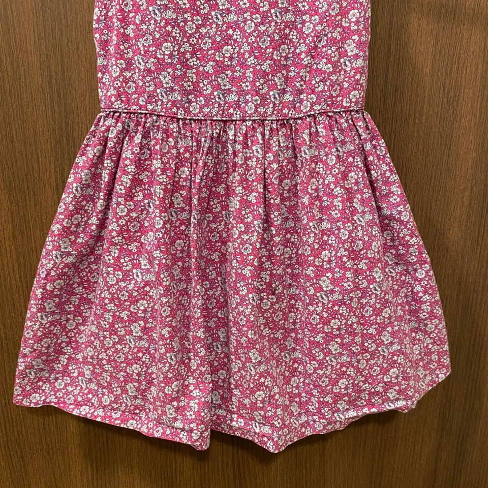 POLO RALPH LAUREN Girls Pink Floral Poplin Sleeveless Dress 5 43-45 ½" 40-44lbs - Image 4 of 4