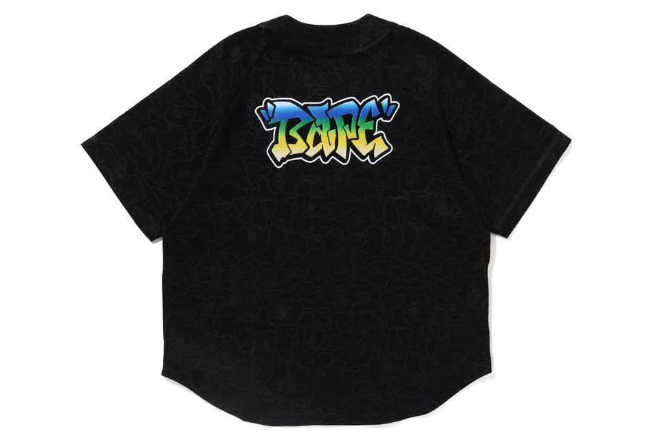 XL Line Camo Short Sleeve Baseball Shirt Black - BRAND NEW UNDER RETAIL - Image 2 of 4