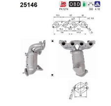 AS Katalysator 25146 für KIA RIO 4 YB SC FB PICANTO 3 JA STONIC CVVT