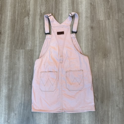 Wrangler Pink Overall Skirt S Bib Dress Utility Denim Skirtall Y2K Western - Picture 15 of 21
