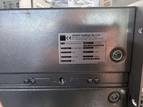 Used TRUMPF TruPlasma Bipolar 4015 15kw Tested well, - Picture 3 of 5