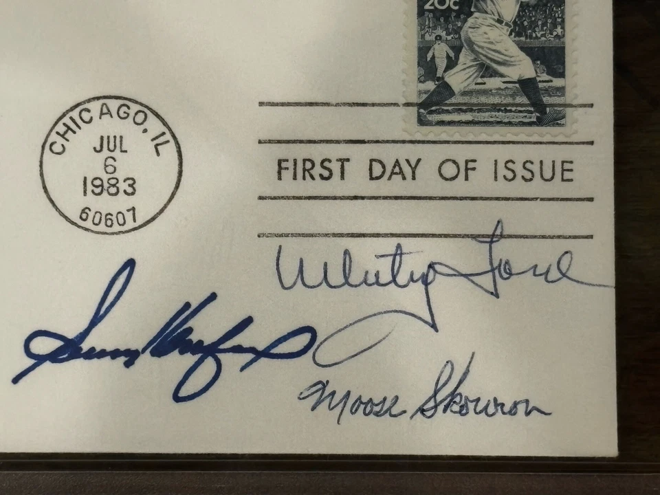 1st Day Issue Koufax Ford & Skowron Autograph Signed Envelope - Image 4 of 4