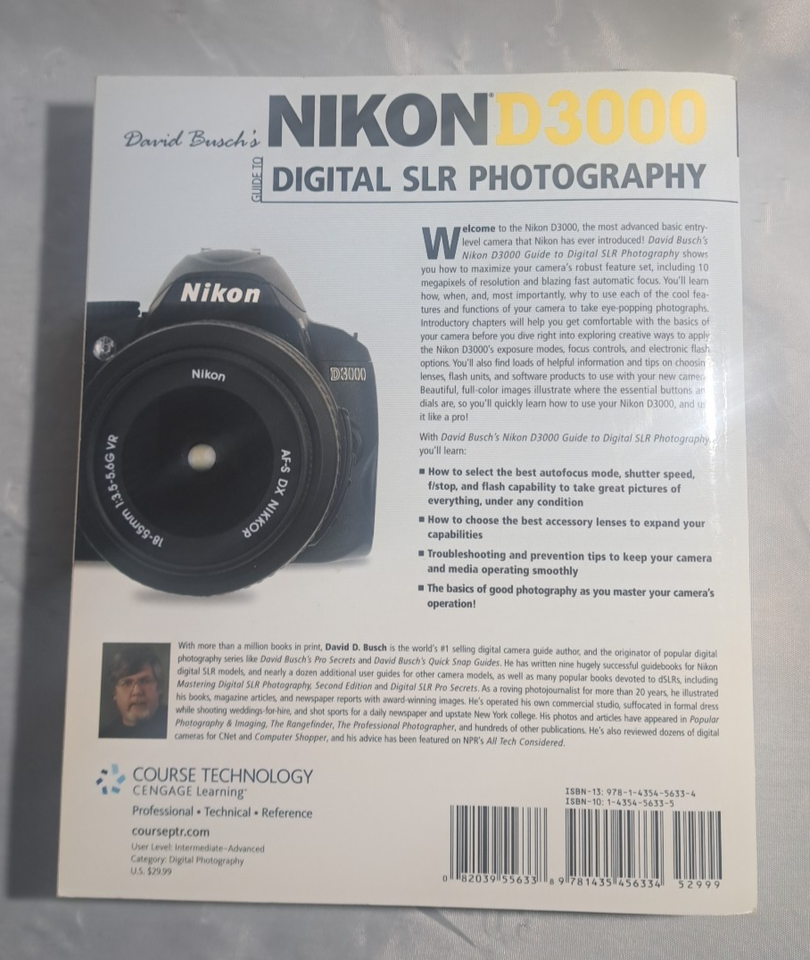 David Busch Nikon D3000 Guide Photography Book D SLR Camera Reference ...