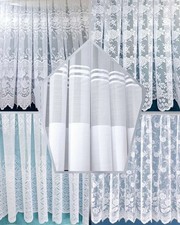 White Net Curtains Sold By The Metre Rod Pocket Ready to Use 11 Drop Size