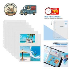 Clear 4x6 Photo Sleeves - 30 Pack Heavy Duty for Long-Term Storage and Display