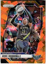 2024 Panini Prizm WNBA #28 Arike Ogunbowale Ice Orange Prizms
