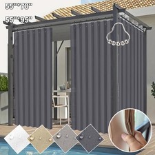 Pleated Foldable Curtain Closet Door Curtains Divider Waterproof Patio Curtain