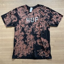 HUF Worldwide Double Sided Tie Dye Short Sleeve T Shirt Size Medium NWT NEW