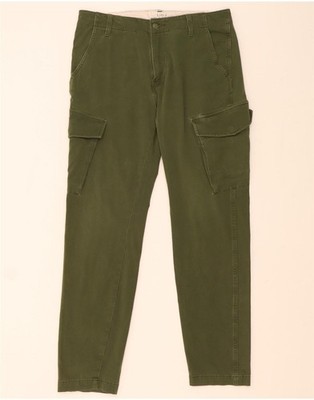 Levi's Herren Slim Cargo Hose W31 L30 Grün Baumwolle AZ17