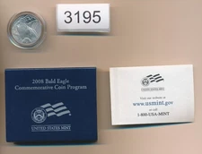 BALD EAGLE - 2008-S  BU -  COMMEMORATIVE HALF DOLLAR  -  CASE-COA - #3195