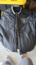 Vintage 1990s Los Angeles Raiders Chalkline Satin Jacket XL