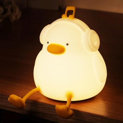 Duck Nachtlicht Kinder Nachttischlampe Silikon Enten Lampe mit 30 Minuten Timer