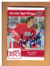 Nick Libett AUTOGRAPGED 2025-26 Detroit Red Wings Centennial Hockey Card Signed