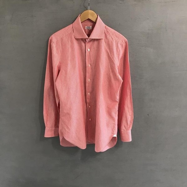 Men Barba Shirt Red Linen 40 /L / 48