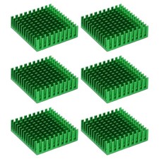 6 Pcs Heatsink 40x40x11mm Aluminum Heat Sink with Thermal Blue Sticker Green