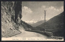 CPA Urdos, Route Nationale, Gorge de Pène d´Arrêt 
