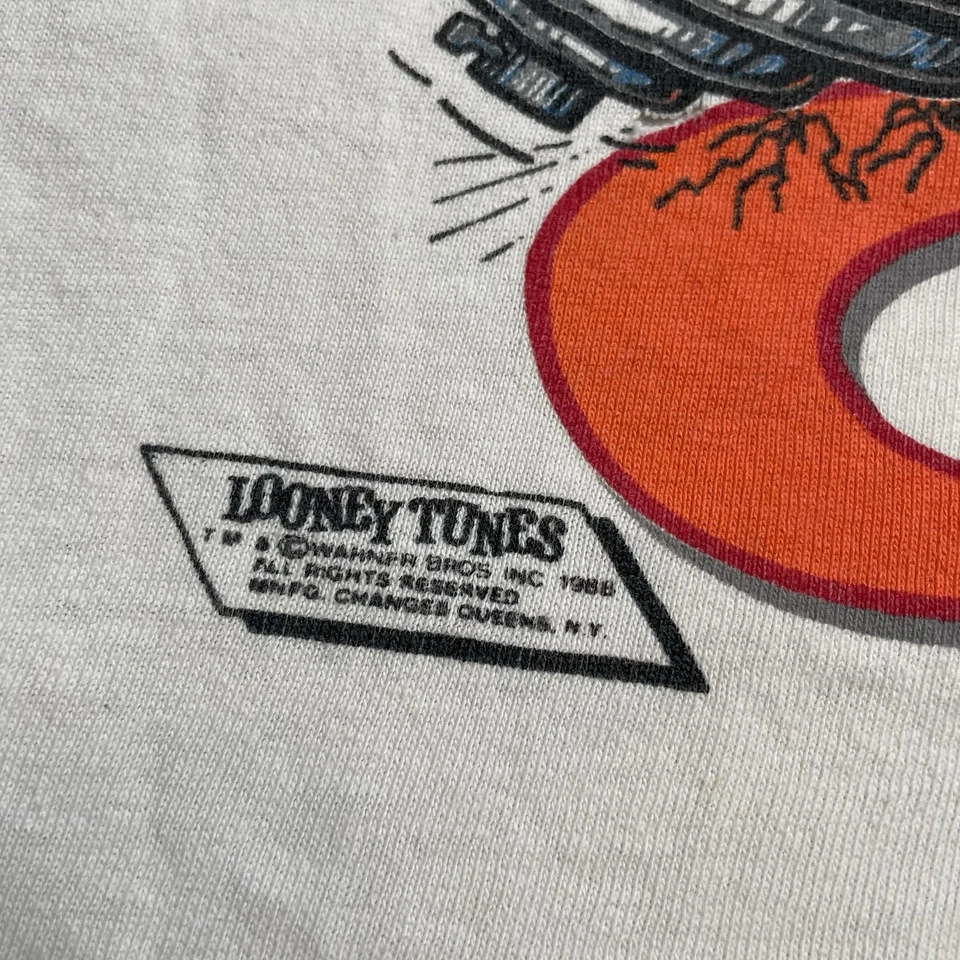Camiseta 1988 Vintage Looney Tunes TAZ GYM Ponto Único Tamanho XL Tazmanian - Imagem 3 de 4